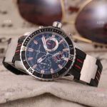 Replica Ulysse Nardin Diver Chronograph Monaco watch Hammerhead Shark SS Black